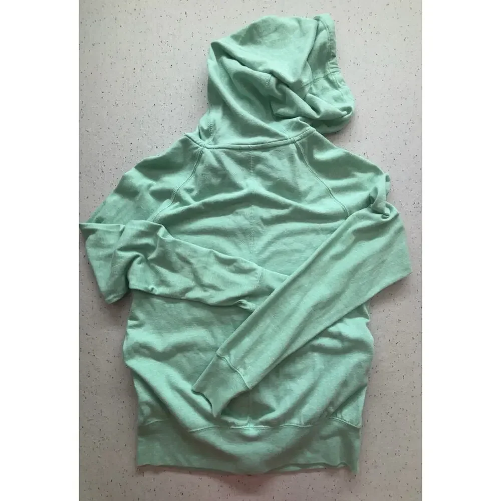 Y2K Nike Women's Seafoam Green Full Zip Up Hoodie - Small